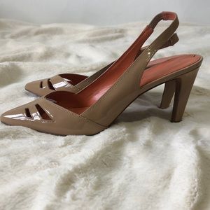 Nude slingback heels